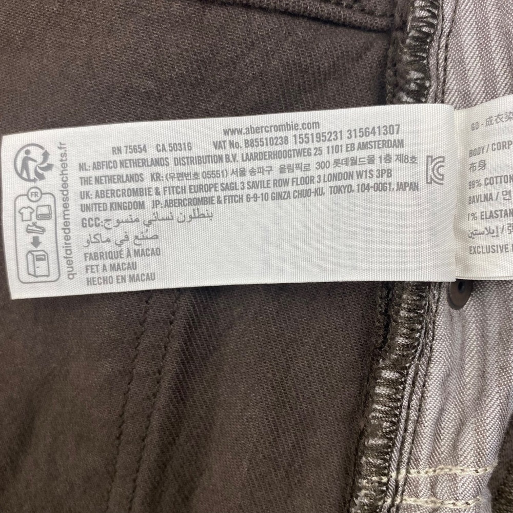 Abercrombie & Fitch 90s Straight Ultra High Rise Jeans Women's 27/4S Brown Denim - Picture 7 of 12
